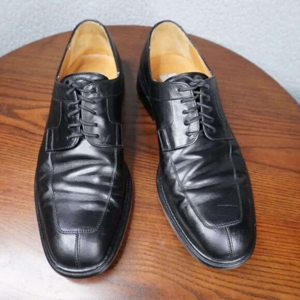 Mezland Delray‎ Shoes Mens 10M Black Leather Split Toe Derby Dress Oxford